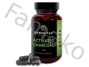 Nanovitae ACTIVATED CHARCOAL C60, 80 kapslí